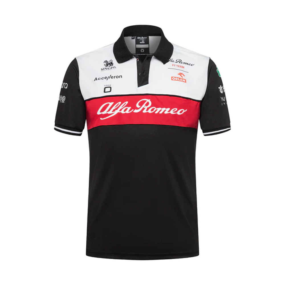 Cmc Motorsports Premium Quality Top Grade Hot Selling Alfa Romeo Racing F1 2022 Men&#39;s Team Polo Shirt-black 